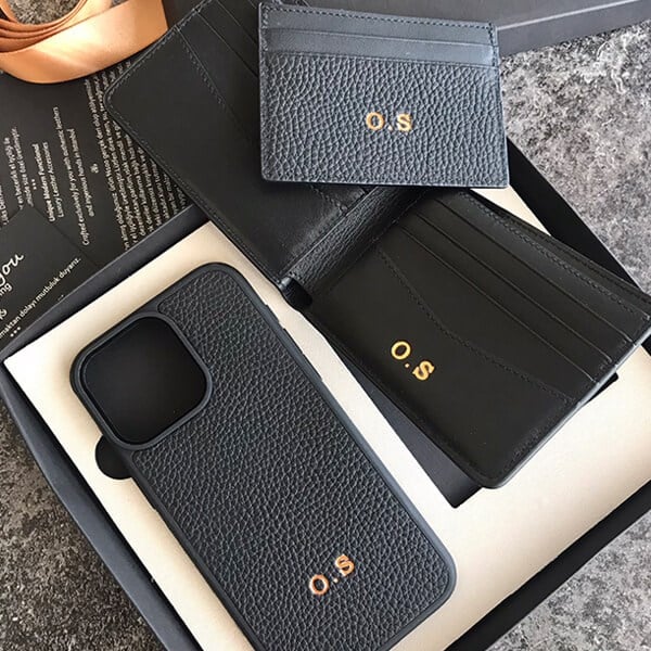 Deri iPhone Kılıf 13 Pro Max Siyah Togo
