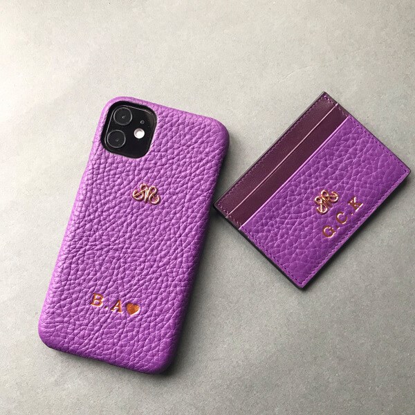 Deri iPhone Kılıf 13 Pro Mor Togo Full Deri