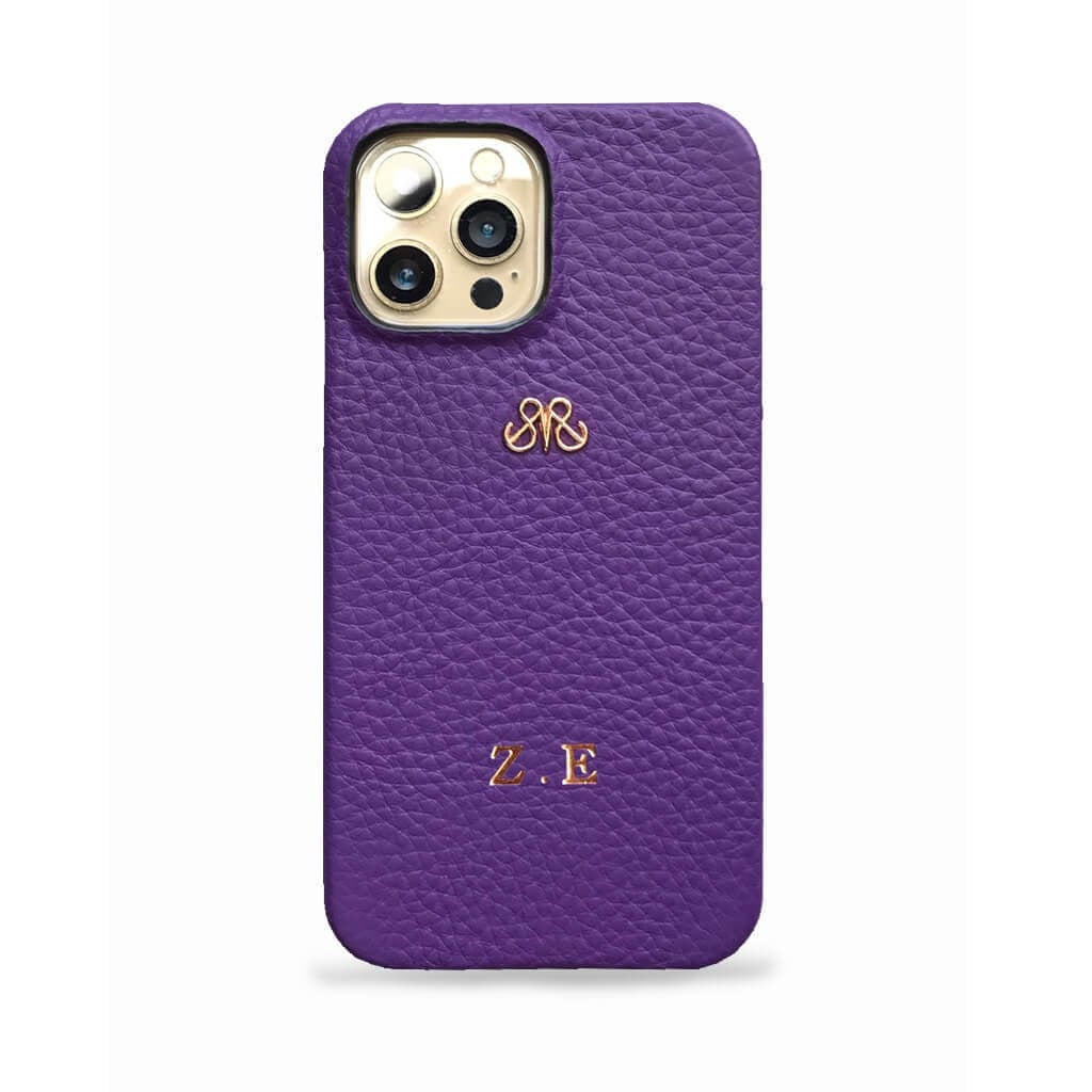 Deri iPhone Kılıf 13 Pro Mor Togo Full Deri