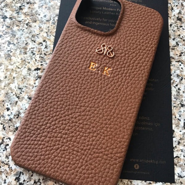 Deri iPhone Kılıf 13 Pro Taba Togo Full Deri