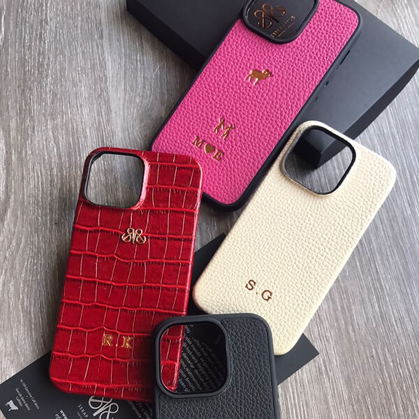 Deri iPhone Kılıf 14 Plus Krem Togo Full Deri