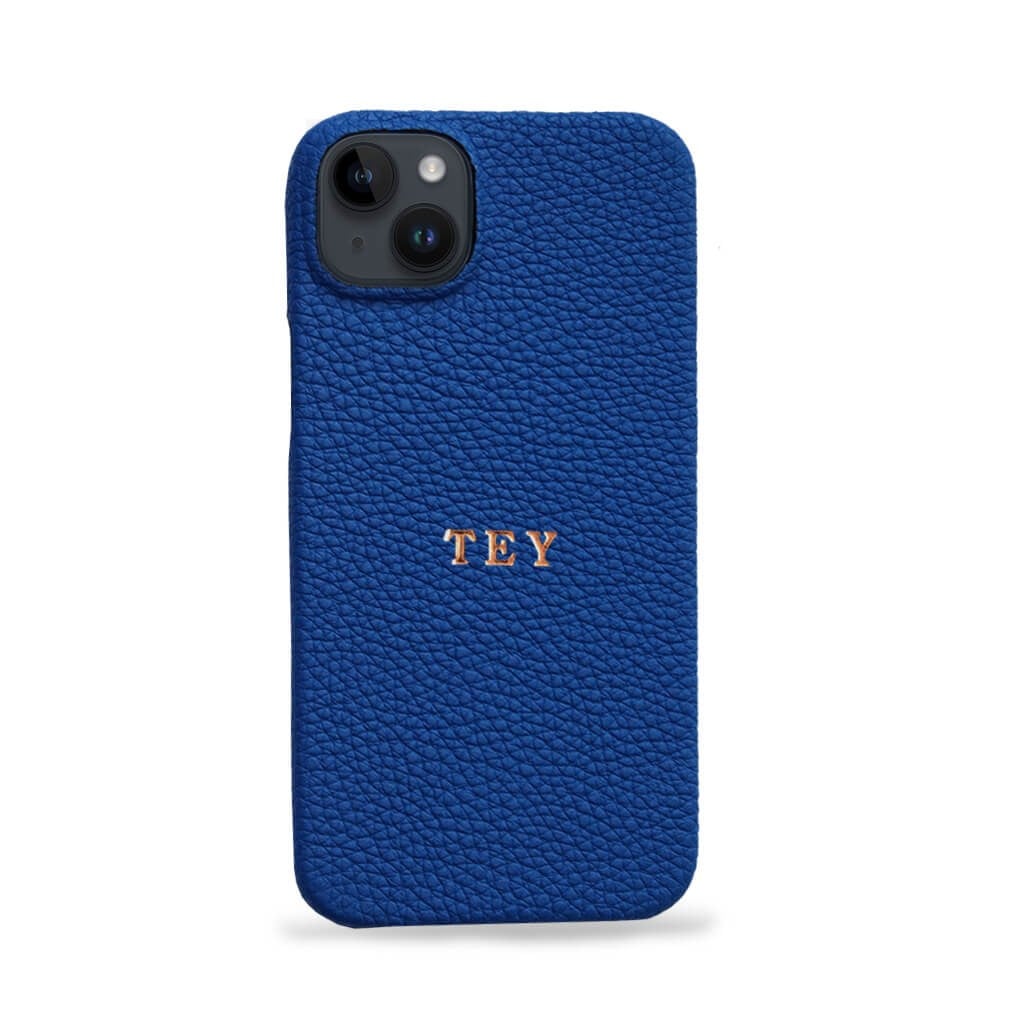 Deri iPhone Kılıf 14 Plus Mavi Togo Full Deri