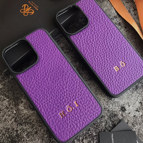 Deri iPhone Kılıf 14 Plus Mor Togo