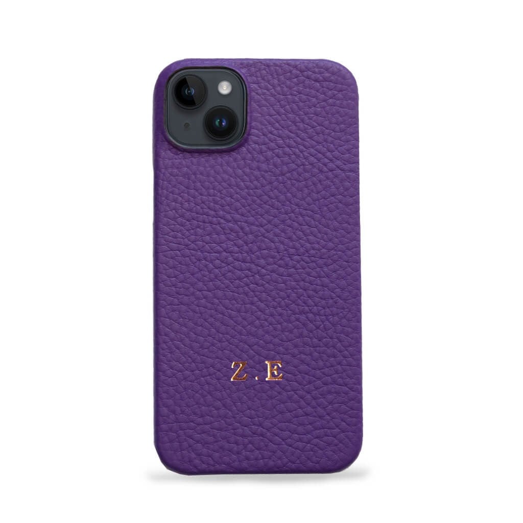 Deri iPhone Kılıf 14 Plus Mor Togo Full Deri