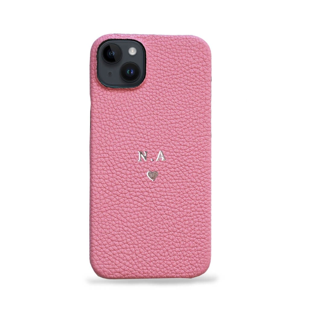Deri iPhone Kılıf 14 Plus Pembe Togo Full Deri