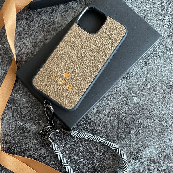 Deri iPhone Kılıf 14 Plus Vizon Togo