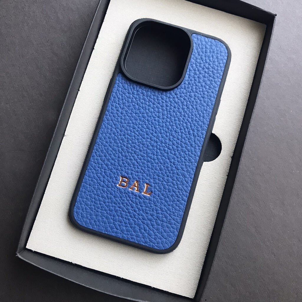 Deri iPhone Kılıf 14 Pro Mavi Togo