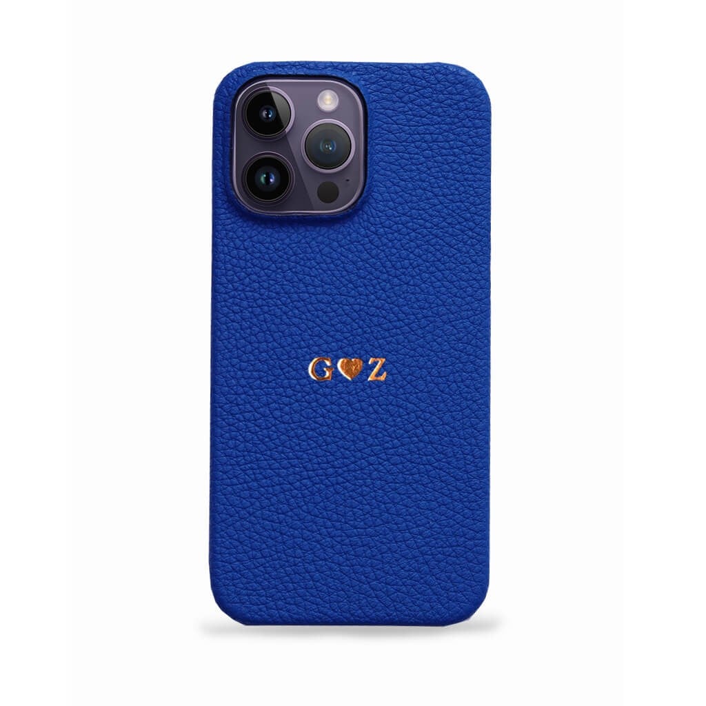 Deri iPhone Kılıf 14 Pro Mavi Togo Ful Deri