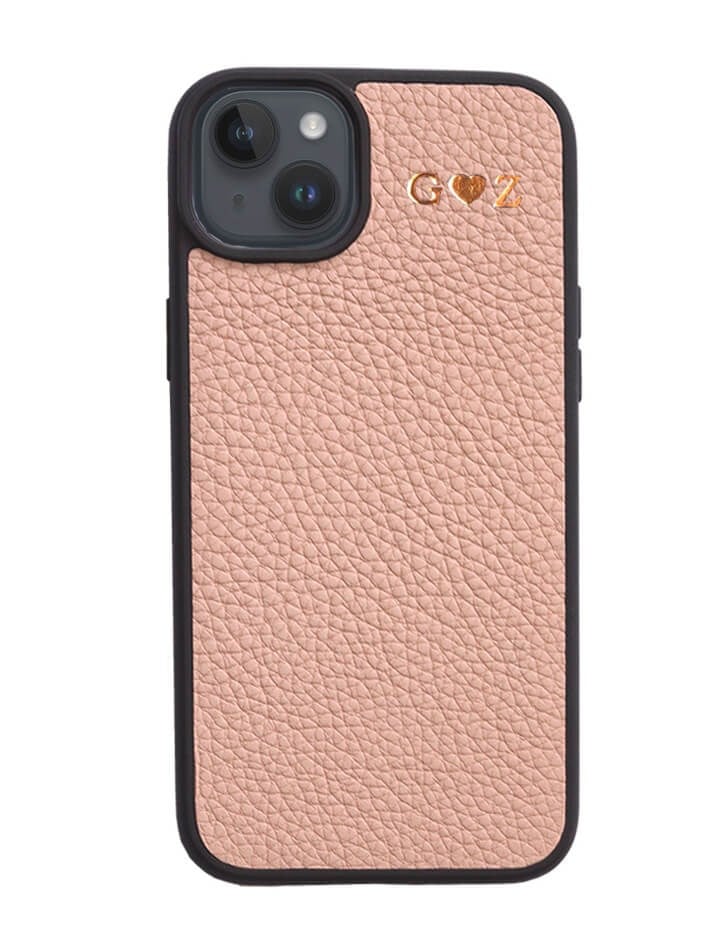 Deri iPhone Kılıf 15 Plus Pudra Togo