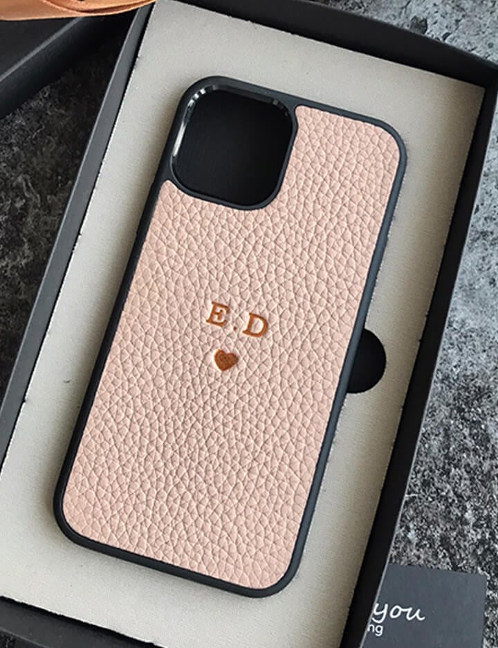 Deri iPhone Kılıf 15 Plus Pudra Togo