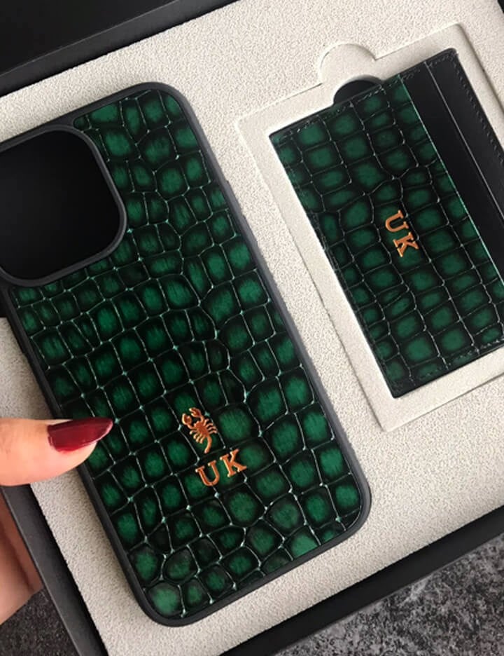 Deri iPhone Kılıf 15 Premium Yeşil
