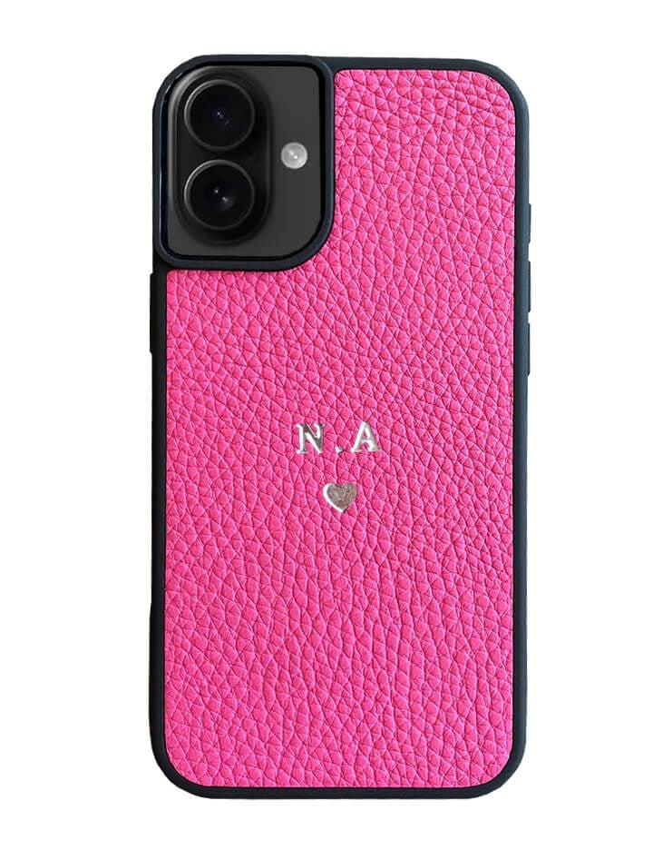 Deri iPhone Kılıf 16 Fuşya Togo
