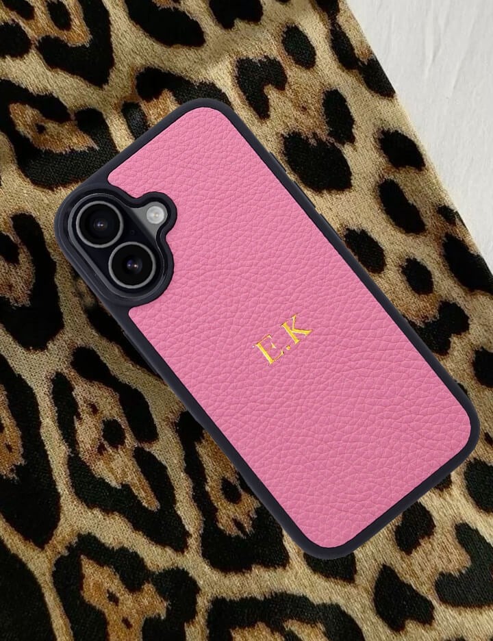 Deri iPhone Kılıf 16 Pembe Togo