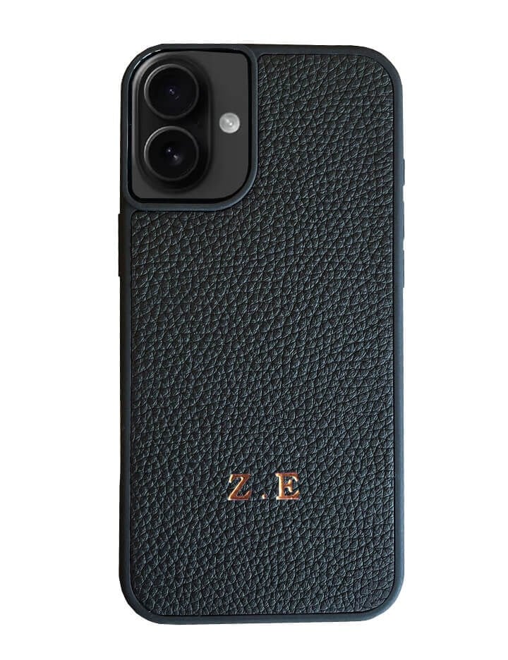 Deri iPhone Kılıf 16 Plus Siyah Togo