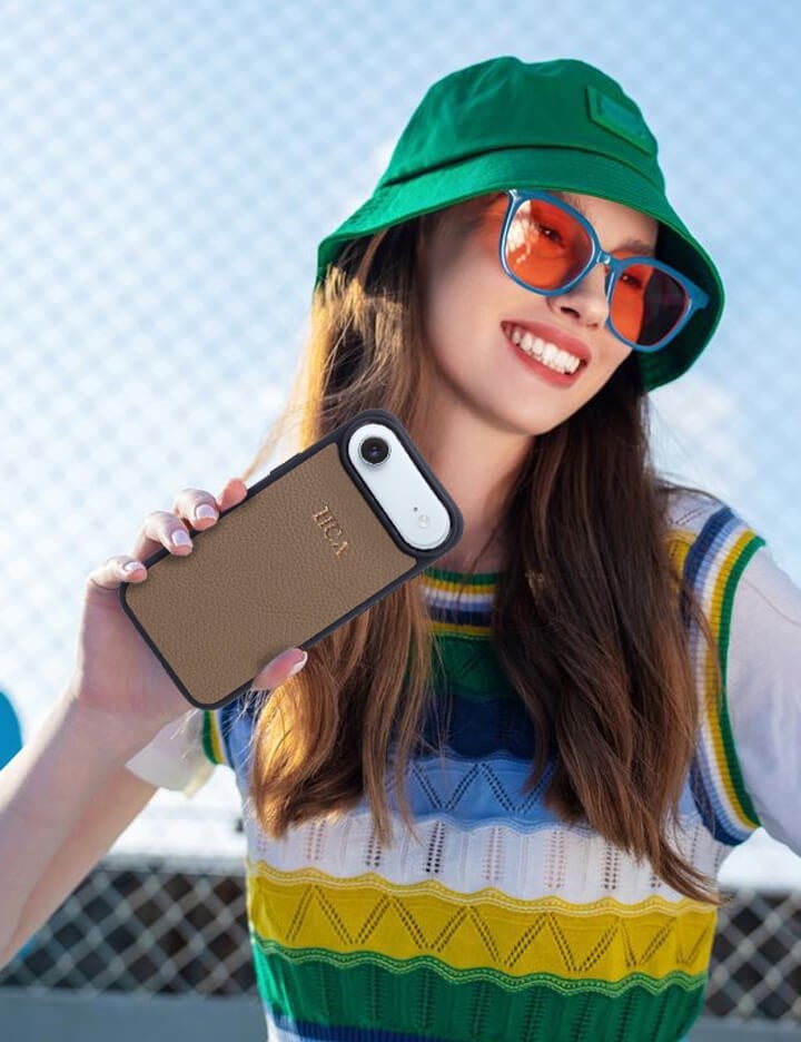 Deri iPhone Kılıf 16 Plus Vizon Togo