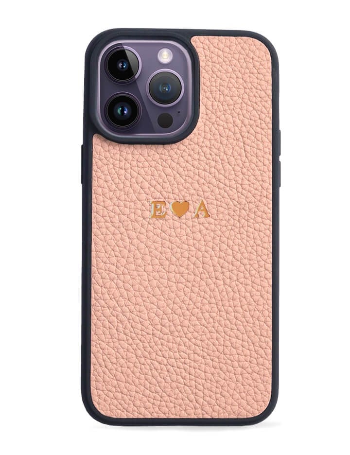 Deri iPhone Kılıf 16 Pro Max Pudra Togo