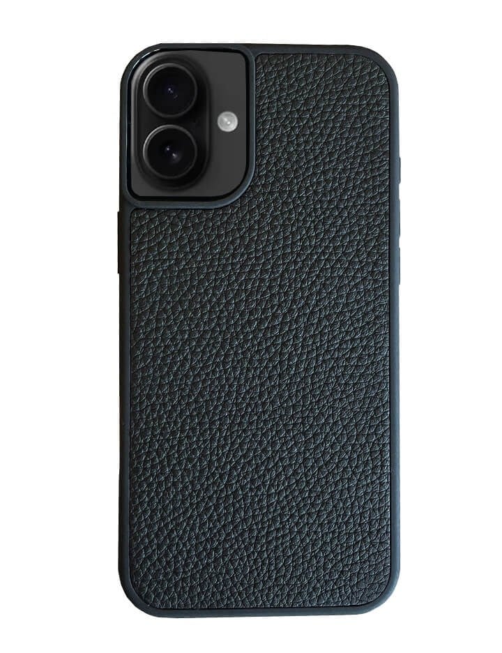 Deri iPhone Kılıf 16 Siyah Togo
