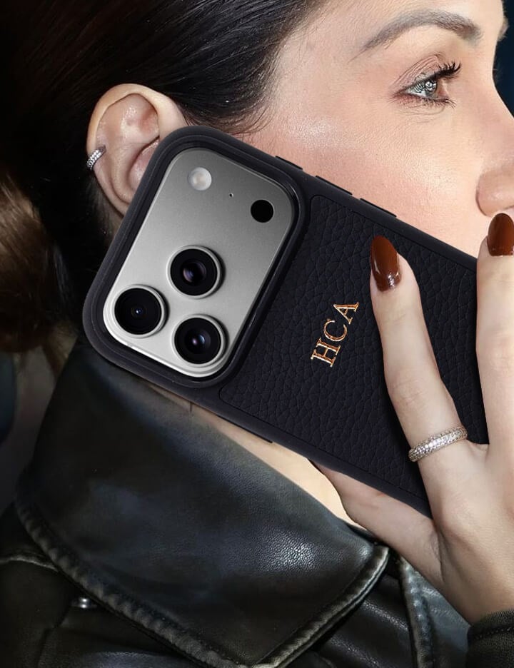 Deri iPhone Kılıf 17 Air Siyah Togo