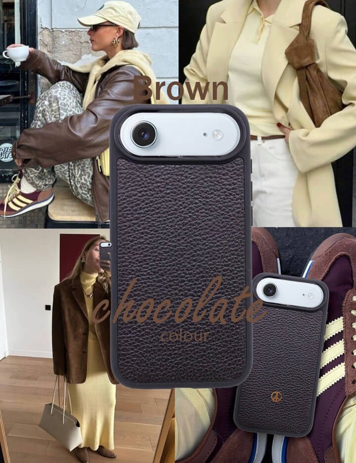 Deri iPhone Kılıf 17 Kahve Togo