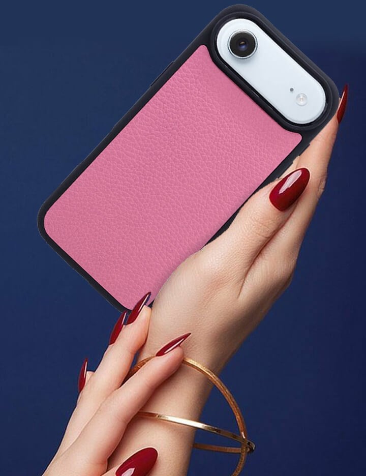 Deri iPhone Kılıf 17 Pembe Togo