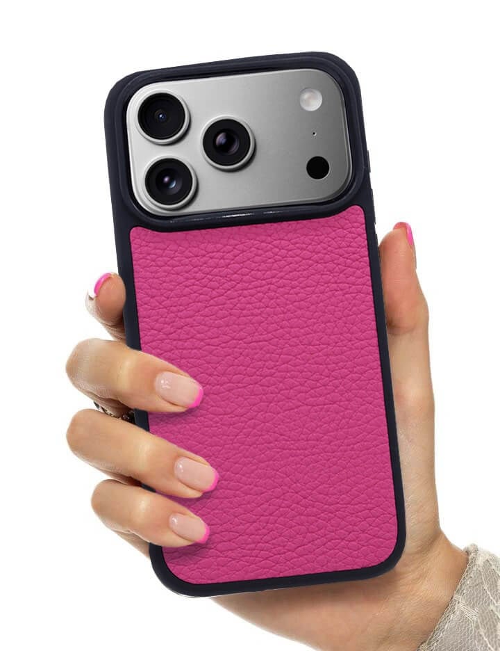 Deri iPhone Kılıf 17 Pro Max Fuşya Togo