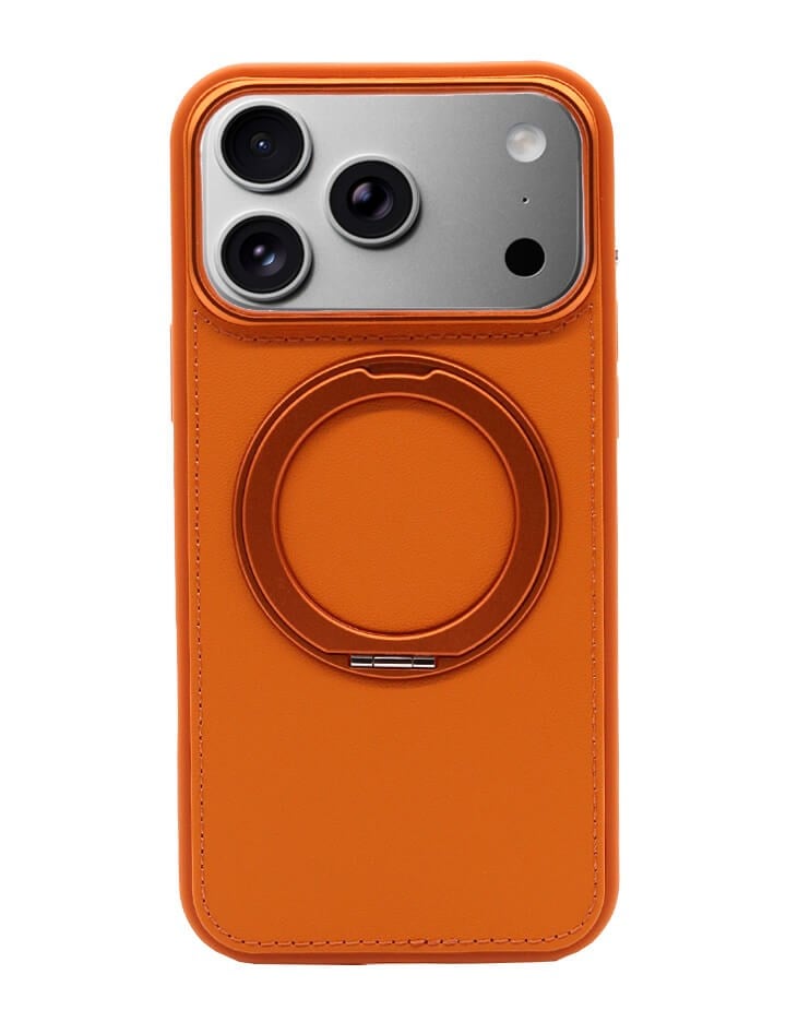 Deri iPhone Kılıf 17 Pro Max Turuncu