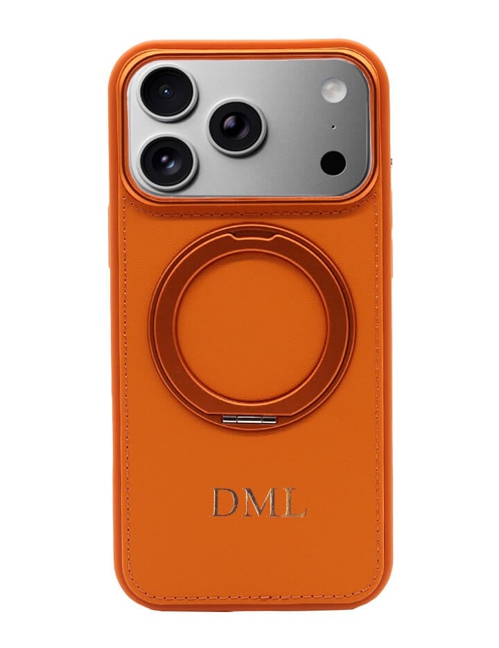 Deri iPhone Kılıf 17 Pro Turuncu