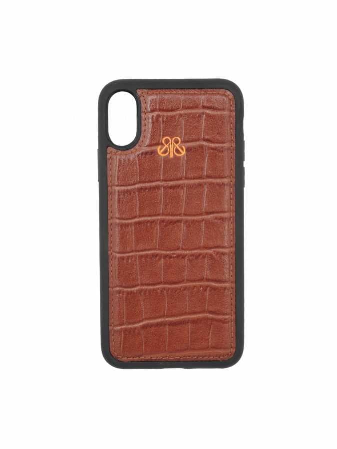 Deri iPhone Kılıf X Taba Croco