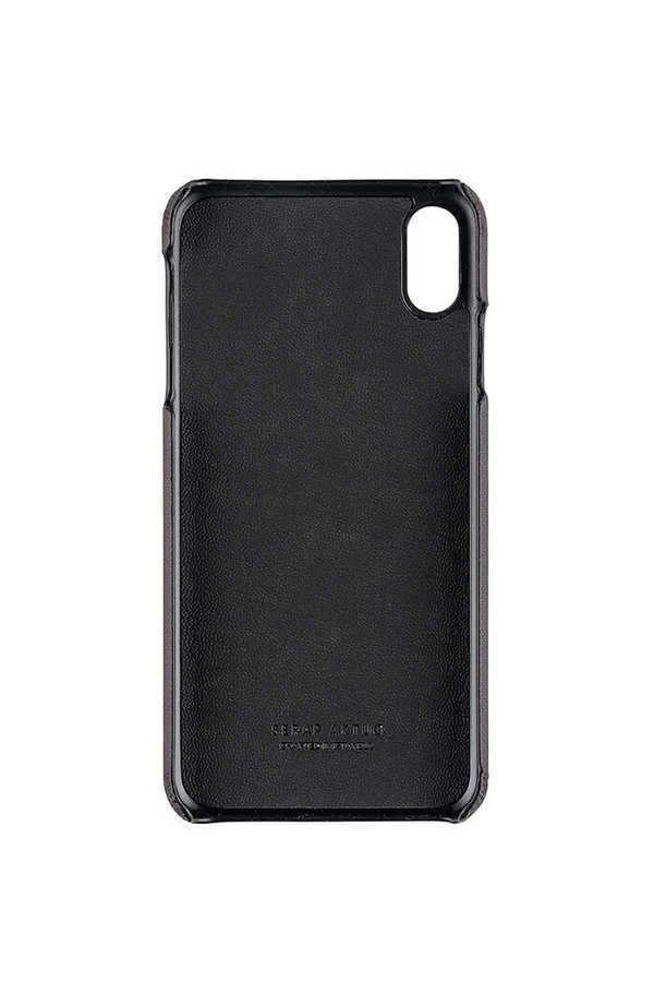 Deri iPhone Kılıf Xs Max Mavi Piton