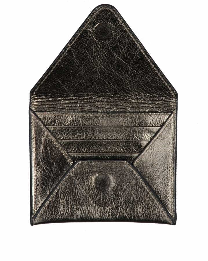 Deri Zarf Kartlık Metalik Bronz