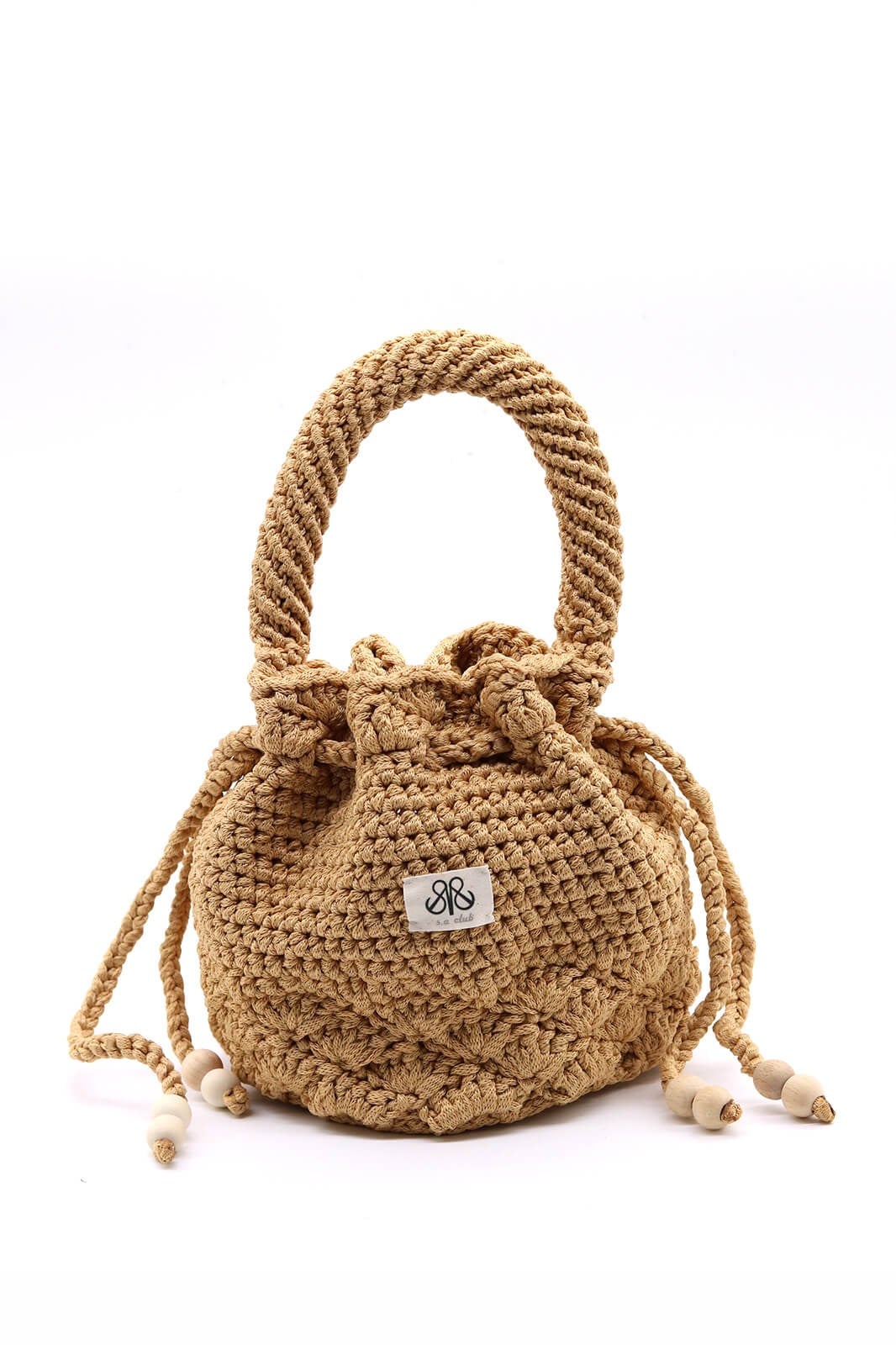 Kroşe örgü camel torba çanta Asenat