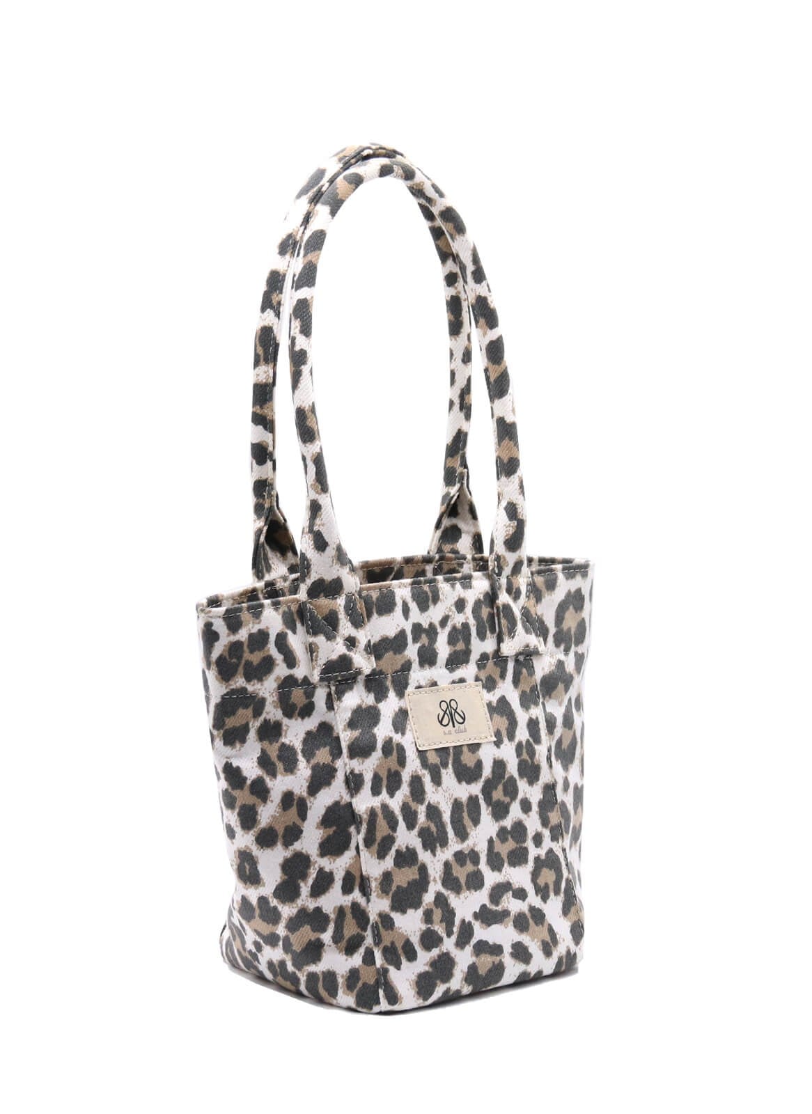 Mini Tote Çanta Beyaz Leopar Small