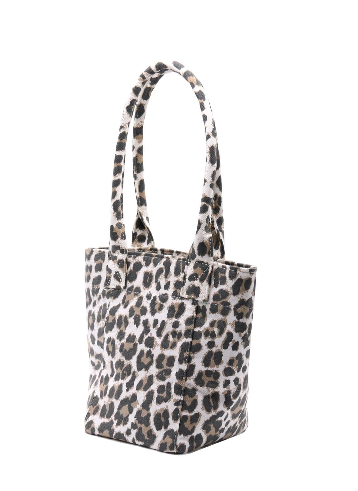 Mini Tote Çanta Beyaz Leopar Small
