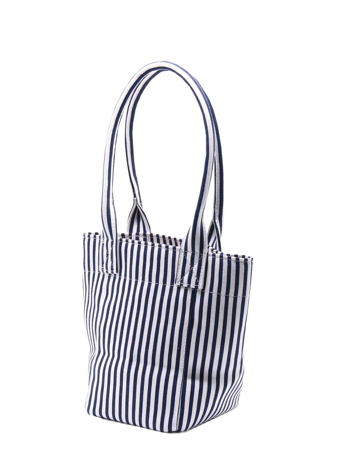 Mini Tote Çanta Çizgili Lacivert Small