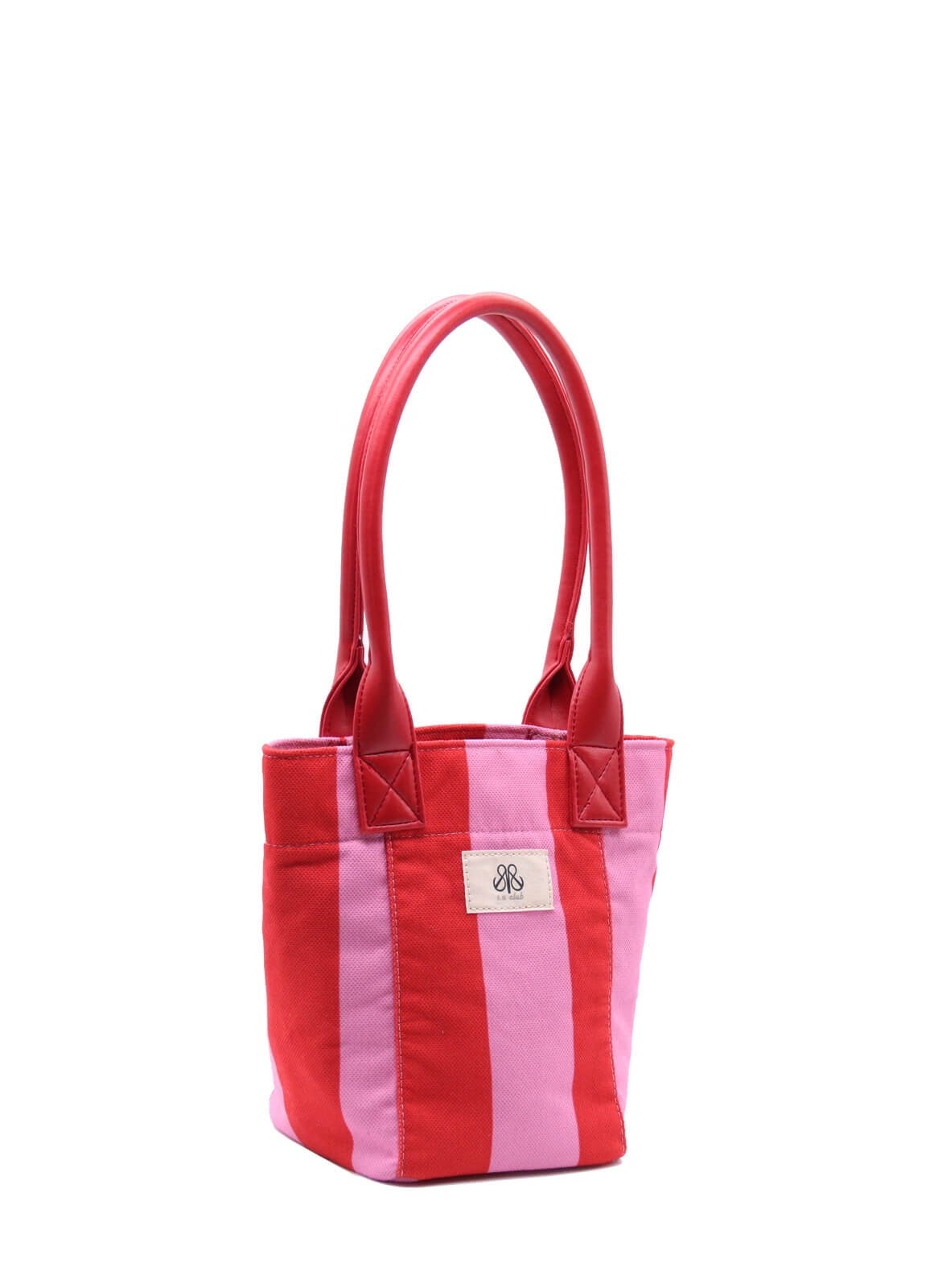 Mini Tote Çanta Kırmızı Çizgili Small