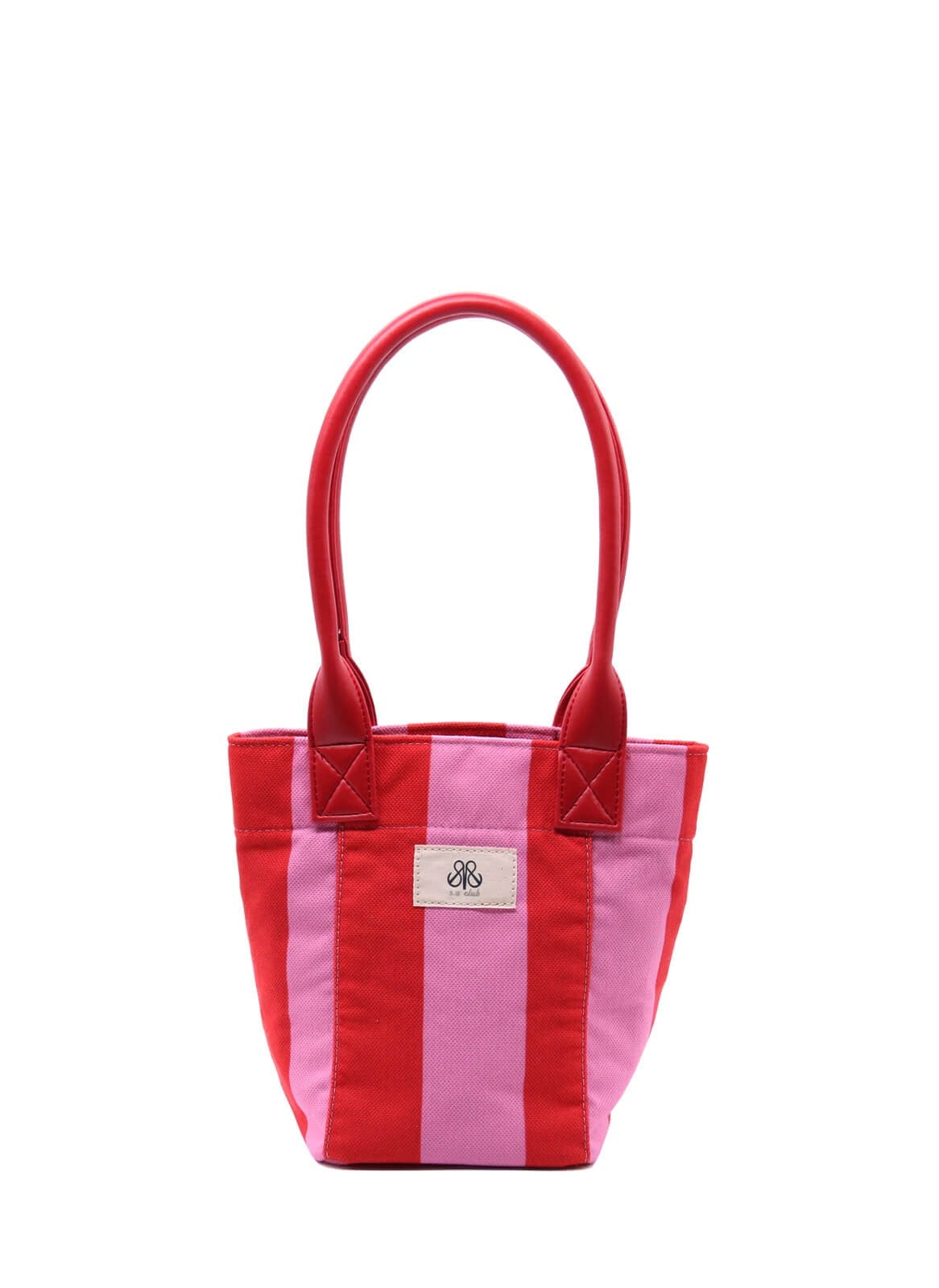 Mini Tote Çanta Kırmızı Çizgili Small