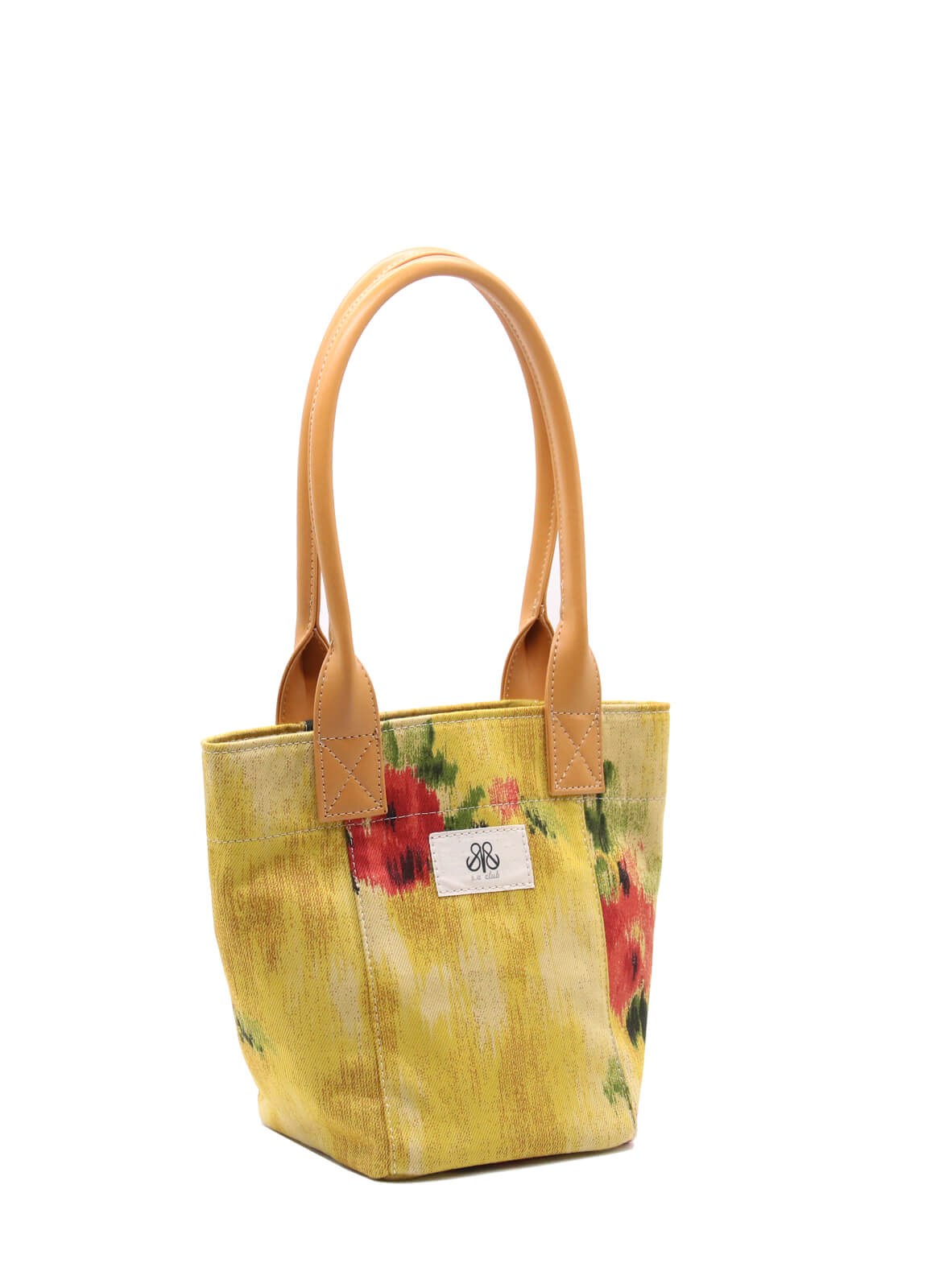 Mini Tote Çanta Sarı Çiçekli Small