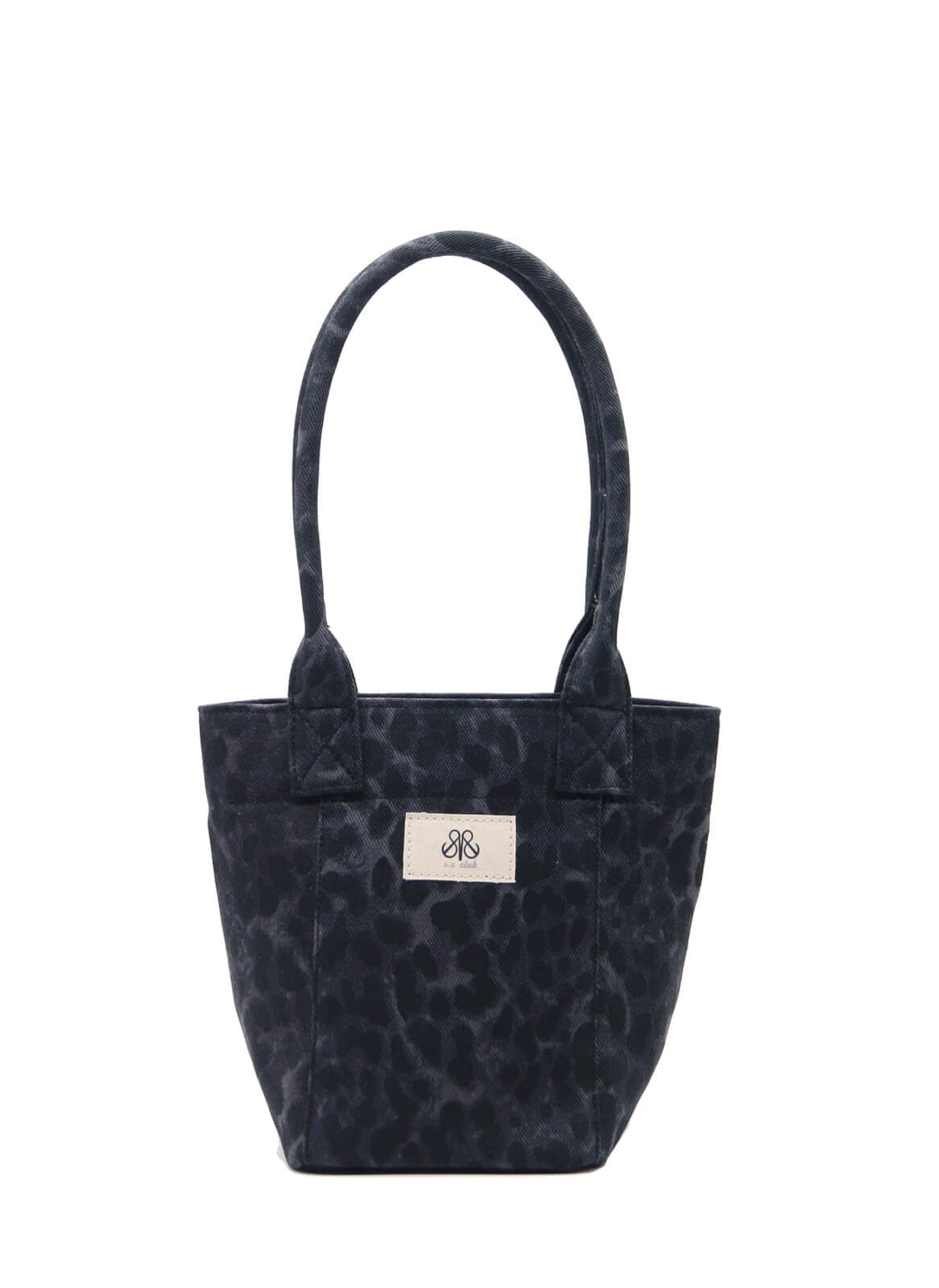 Mini Tote Çanta Siyah Leopar Small