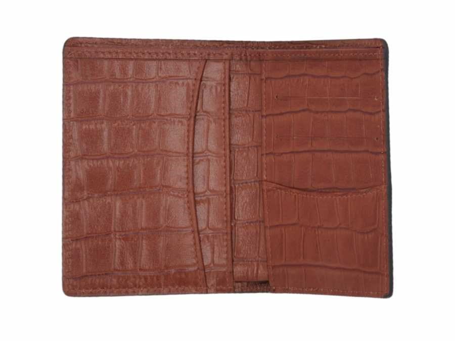 Slim Deri Cüzdan Taba Croco