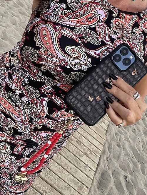 Telefon Bilek Askı Red Butterfly