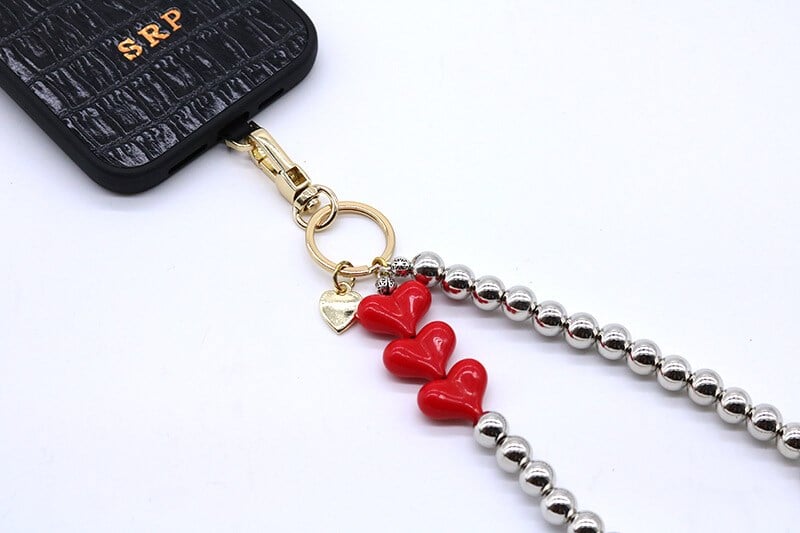 Telefon Bilek Askı Red Hearts