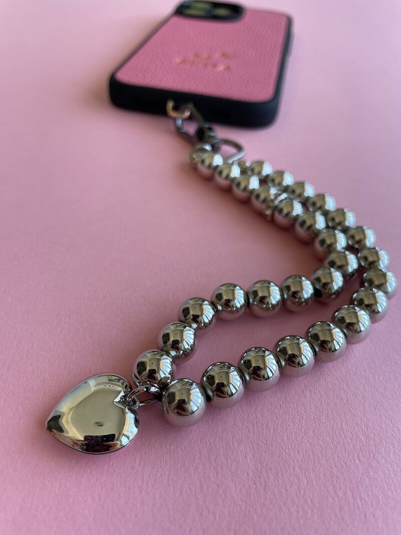 Telefon Bilek Askı Silver Heart