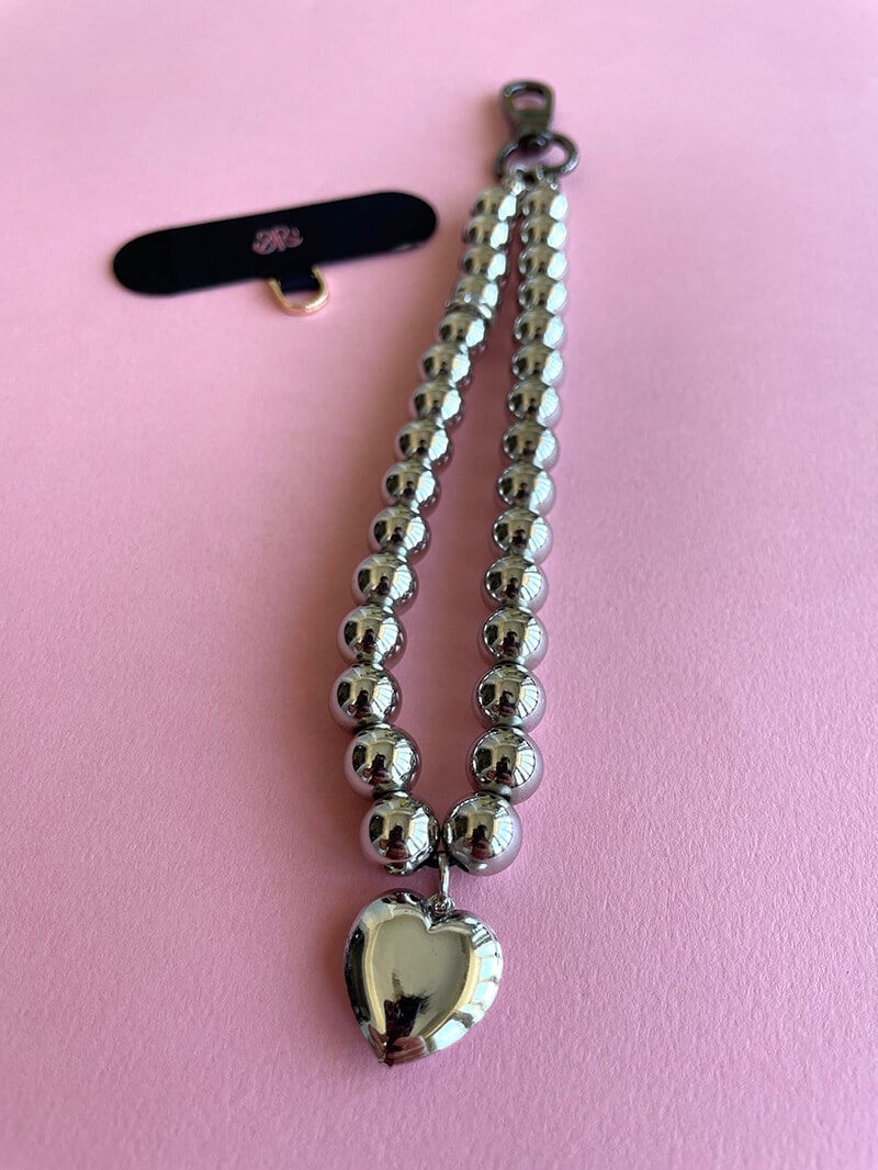 Telefon Bilek Askı Silver Heart