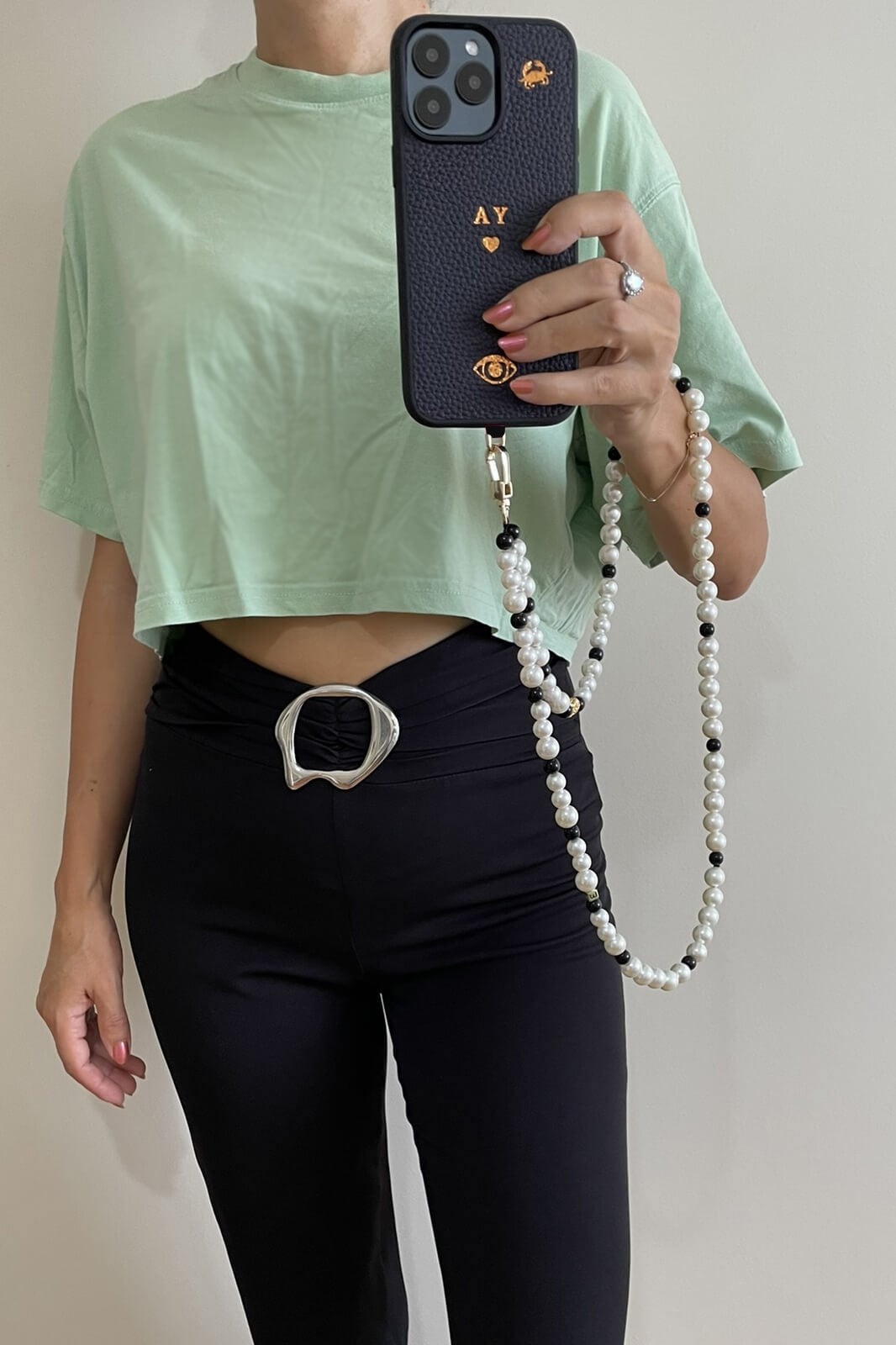 Telefon Boyun Askı Black Pearl