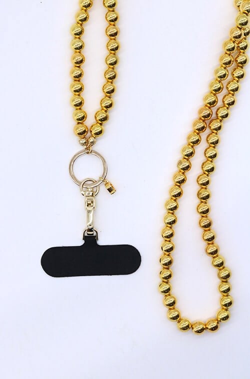 Telefon Boyun Askı Gold Pearl