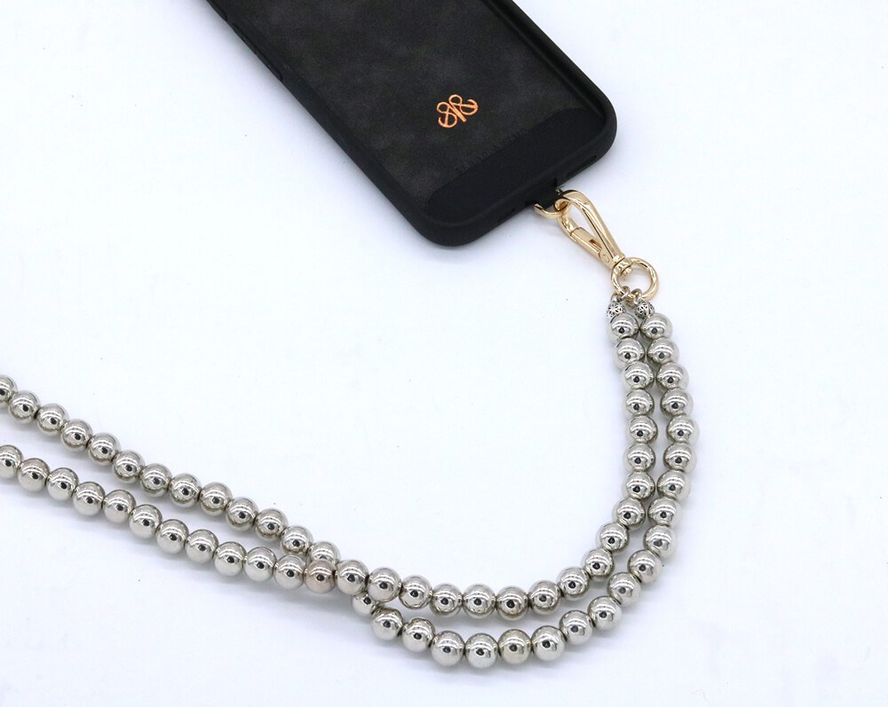 Telefon Boyun Askı Silver Pearl