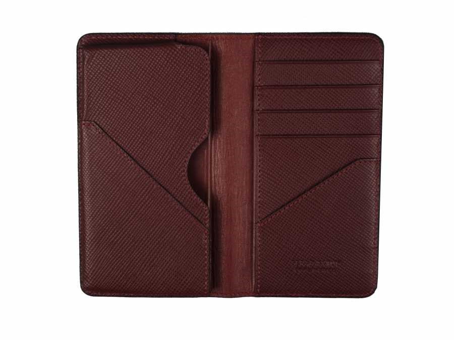Telefon Cüzdan Bordo Saffiano