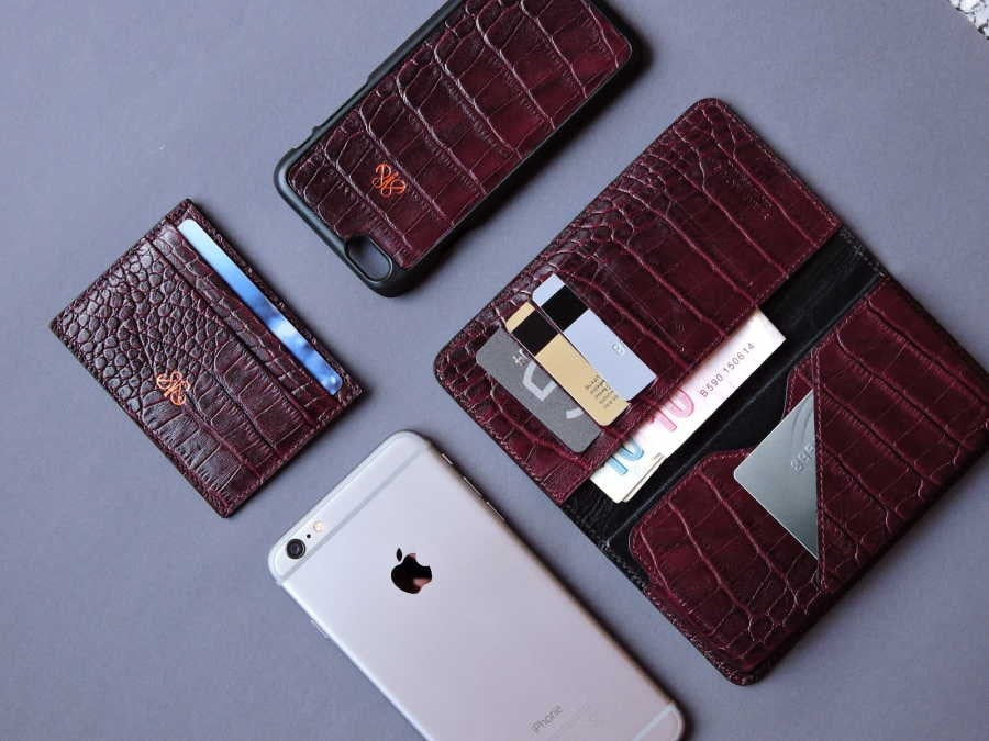 Telefon Cüzdan Kahve Croco