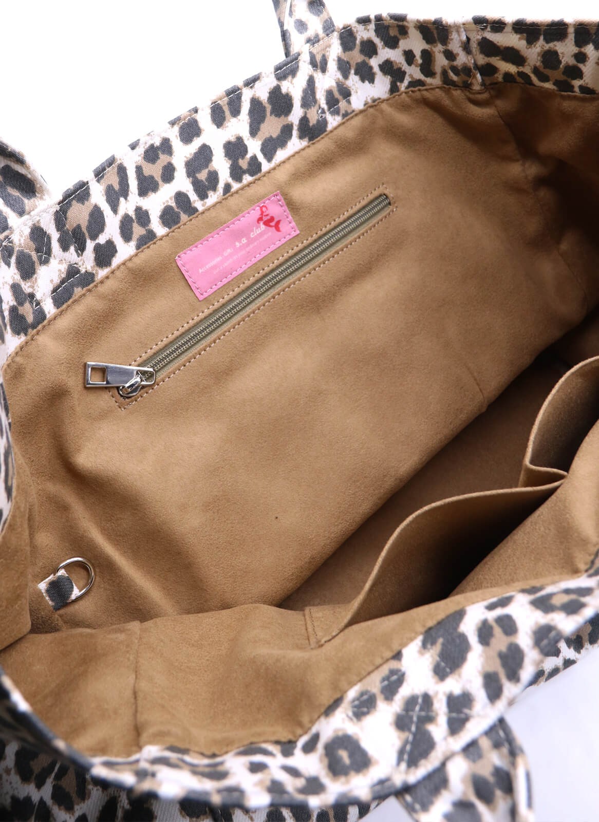 Tote Çanta Beyaz Leopar Large