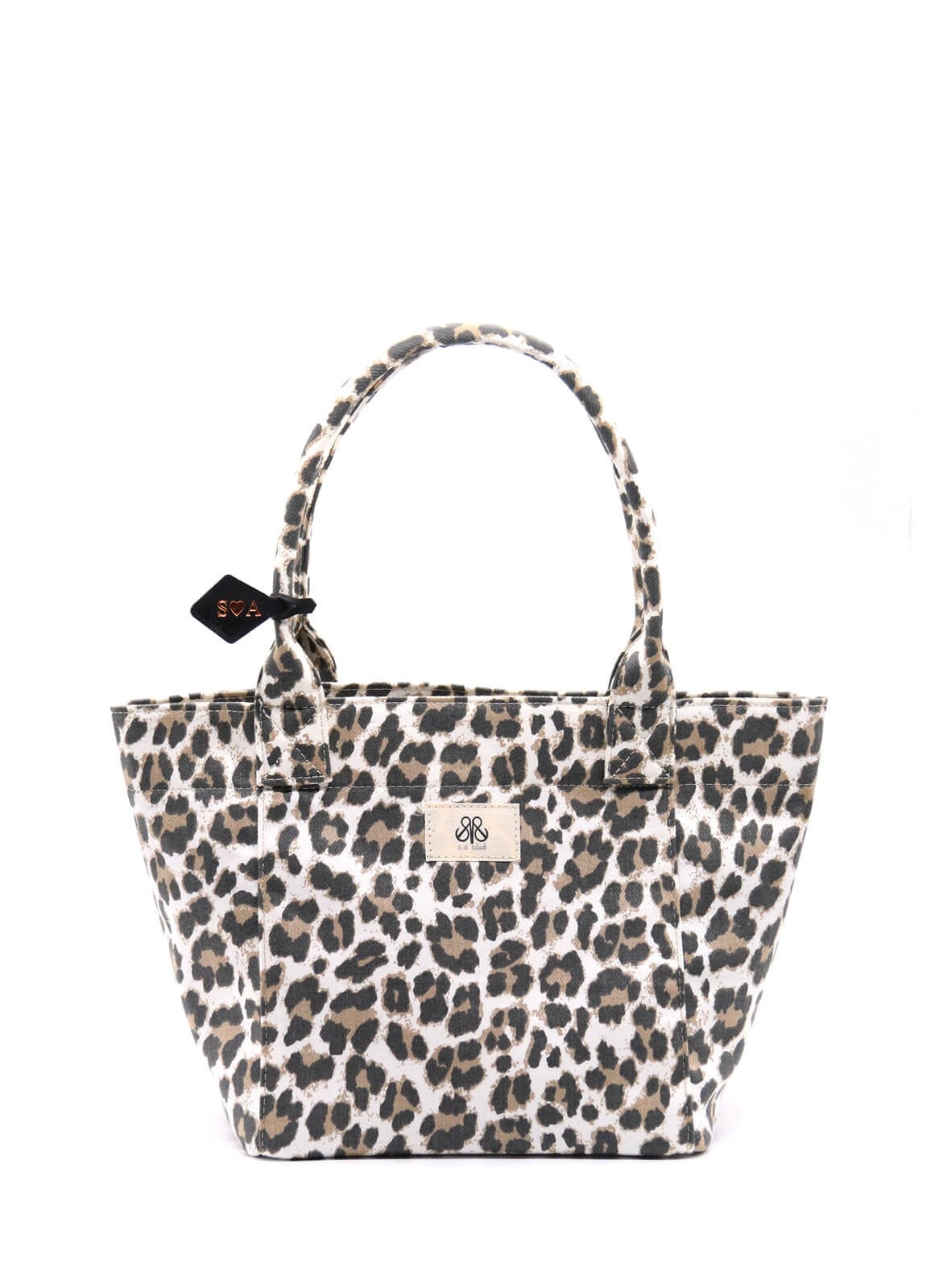 Tote Çanta Beyaz Leopar Medium